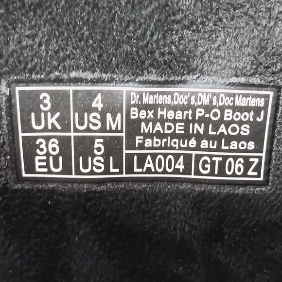 Dr. Martens Youth Junior‎ Big Kid 5 EU 36 Heart Nappa Leather Pull-on Boots Pink - Picture 11 of 12